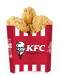 Crispy Duo Box: Turn up the fun with 5 pieces of Hot & Crispy Chicken, 1 Large fries, and 2 Regular drinks